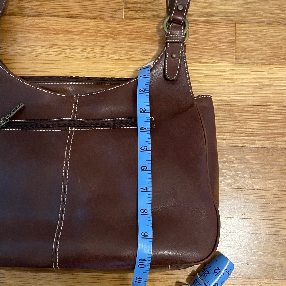 MAX New York Brown Leather Shoulder Bag - Picture 13 of 14